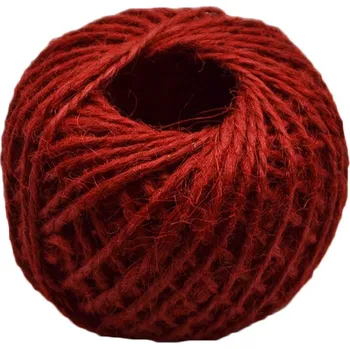 Svatební dekorace Jutový motouz (červený) 30m