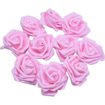 Svatební dekorace Dekorační pěnová růže – růžová (8cm) 1ks