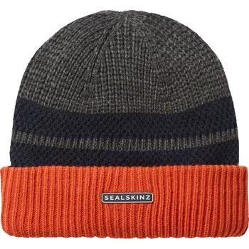Čepice Nepromokavá čepice SealSkinz Bittering Velikost: S-M / Barva: šedá/oranžová