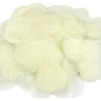 Svatební dekorace Konfety kolečka (slonová kost) 10g