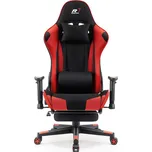 Herní židle Sracer R7 s podnožkou nosnost 130 kg černá-červená látková