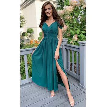 Dámské šaty KARTES MODA šaty dámské KM315-6 šifon 34 zelená