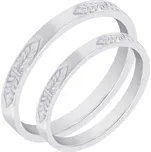 Romantické zlaté snubní prsteny s gravírem Muoneta