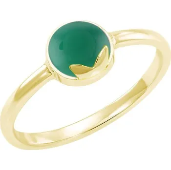 Prsten Zlatý prsten s cabochon onyxem Yana