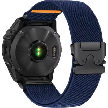 Ostatní příslušenství k chytrým hodinkám eses Nylonový elastický řemínek pro Garmin - Modrý, QuickFit 22 mm