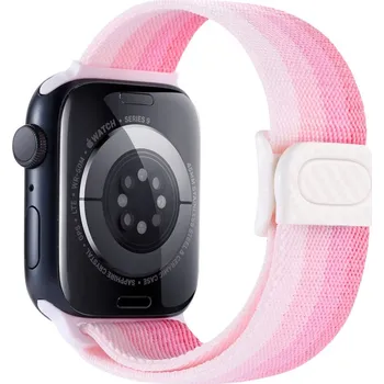 Příslušenství k chytrým hodinkám eses Nylonový elastický řemínek pro Apple Watch - Růžové spektrum 38mm, 40mm, 41mm