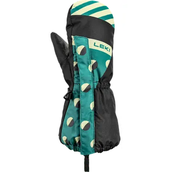 LEKI LITTLE PAW MITTENS LONG BLACK-MEDIUM GREEN FROTEN YELLOW Velikost rukavic: 2
