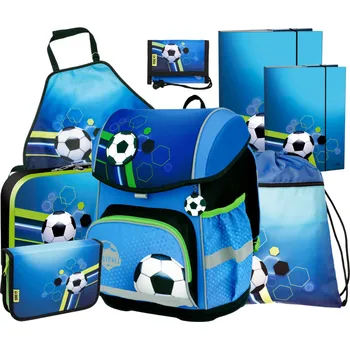 Set školních potřeb Školní set Stil Football – 8dílný set pro prvňáčky s aktovkou a doplňky