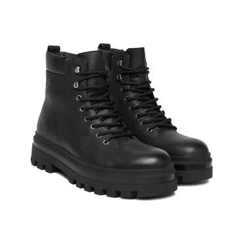 Dámská móda Calvin Klein Jeans Kotníková obuv Lugged Hiking Lace Up Lth YM0YM01336 Černá 44