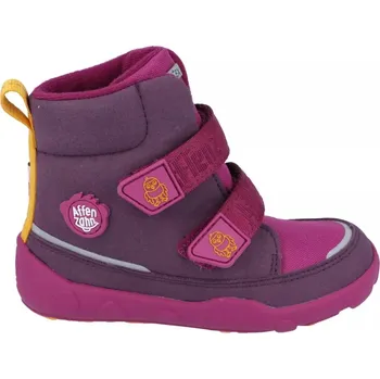 Dívčí tenisky Zimní barefoot bota Affenzahn Mid boot Vegan Comfy Bird Berry 30
