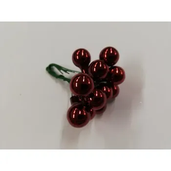 Vánoční dekorace Vánoční kouličky svazek 12 ks - červená lesklá