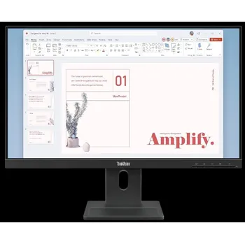 Monitor Lenovo LCD E24-40 23,8" FHD IPS/1920x1080/6ms/250nit/1300:1/HDMI/DP/VGA/Repro/VESA/Pivot/černá