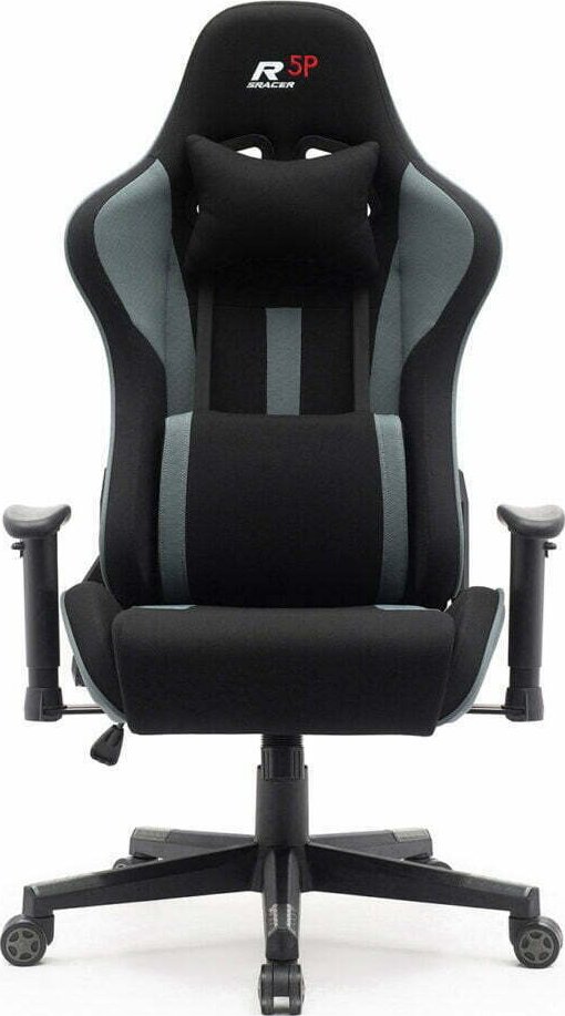 Herní židle Sracer R5P nosnost 130 kg černá-šedá látková