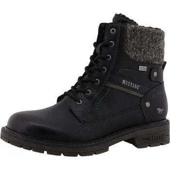 Dámská zimní obuv Nadměrné dámské zimní kotníkové boty černé Mustang 15M0022002 - 45