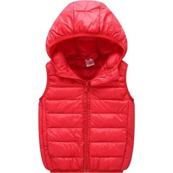 Dívčí vesta Dětská prošívaná vesta L1838 červená 6