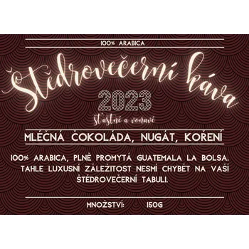 Káva Štědrovečerní káva 150g (Svěží káva s chutí mléčné čokolády, nugátu a koření)