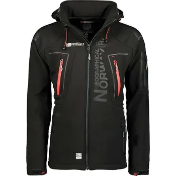 Pánská softshellová bunda GEOGRAPHICAL NORWAY bunda pánská TECHNO softshellová černá 4XL