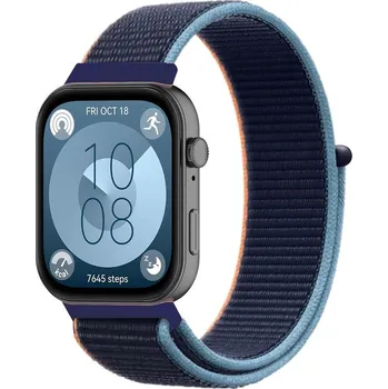 Příslušenství k chytrým hodinkám eses Nylonový řemínek pro Huawei Watch Fit 3, 4 a 4 Pro - Modrý