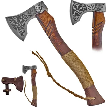 Sekera PAK Kovaná sekera "POWER OF FENRIR " s koženým pouzdrem
