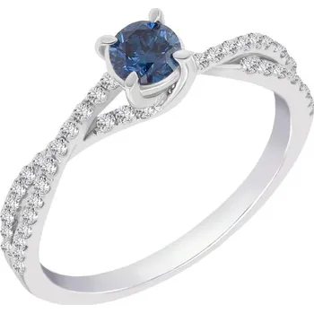 Prsten Zásnubní prsten s modrým diamantem Sky