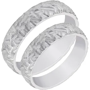 Prsten Matné snubní prsteny s reliéfem Veste