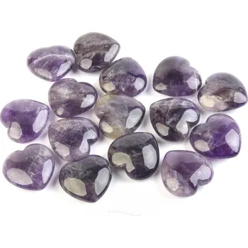 Přírodní kámen Srdce ametyst z Brazílie 30mm