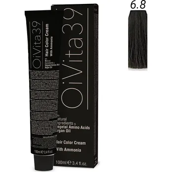Barva na vlasy OiVita39 Hair Color Cream with Ammonia 6.8 - Profesionální krémová barva na vlasy s amoniakem 100 ml