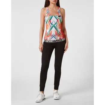 Plein Sport Tank top 2183 Bílá Skin Tight Fit S