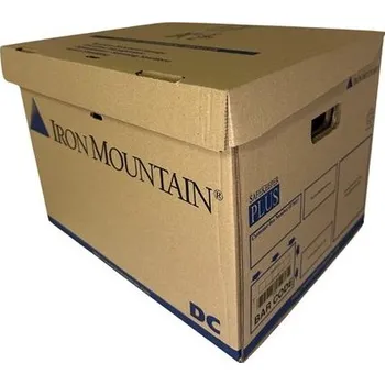 Archivační box Archivační krabice Iron Mountain - hnědá, s víkem, 42 x 31 x 32 cm, nosnost 25 kg, 1 ks