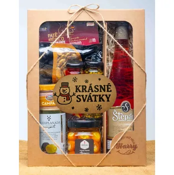 Dárková krabička VELKÁ DÁRKOVÁ SADA s Růžovým vínem krásné svátky (VELKÁ DÁRKOVÁ SADA s Růžovým vínem krásné svátky)