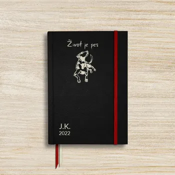 Diář Diář Blackie A5 týdenní - ručně vázaný z italské eko kůže