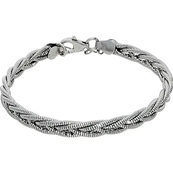 Módní doplněk Goldstore Stříbrný náramek copánek Váha: 8.11 g, Délka: 17-20 cm