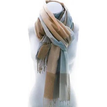 Šátek Hnědý dámský elegantní kostkovaný šátek Florian