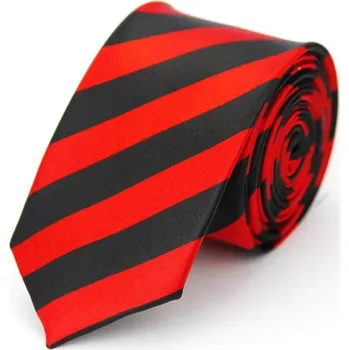 Svatební dekorace Hedvábná kravata červeno-černá