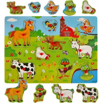 Dřevěná hračka Dřevěná skládačka pro nejmenší - Farma