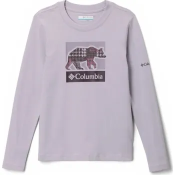 Dívčí tričko Columbia Hazeldel Hill™ LS Graphic Tee J 1954941551 - lavender pearl/barely printed S