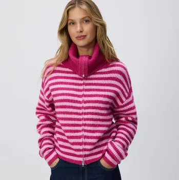 Dámský svetr Reserved - Pruhovaný kardigan s rolákem - vícebarevná - 438HI-MLC - 438HI-MLC-M
