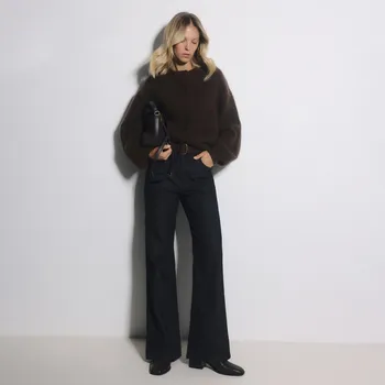 Dámské džíny Reserved - Džíny loose flare - ocelově modrá - 579GE-95J - 579GE-95J-36