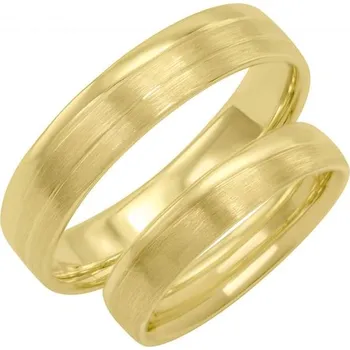 Prsten Zlaté snubní prsteny s jemnými drážkami Riola