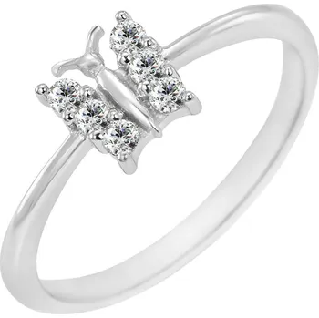 Prsten Zásnubní prsten motýlek s diamanty Laua