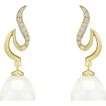 Náušnice Náušnice s perlami a diamanty Gadin