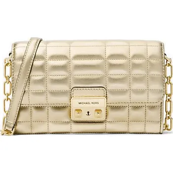 Kabelka Michael Kors Tribeca prošívaná kůže kabelka zlatá + doprava zdarma