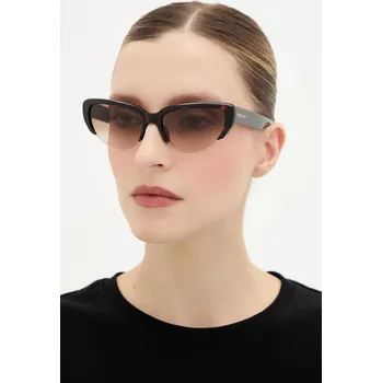 Sluneční brýle Alexander McQueen dámské, hnědá barva, AM0533S 88X, vel. 57