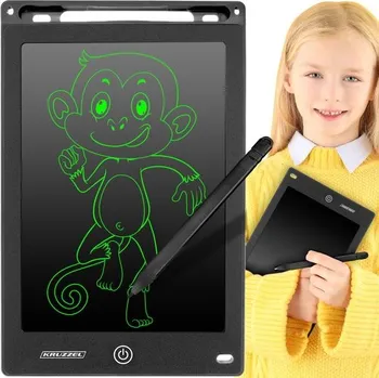 Dřevěná hračka Dětský kreslicí tablet 8,5" černý KRUZZEL 22454