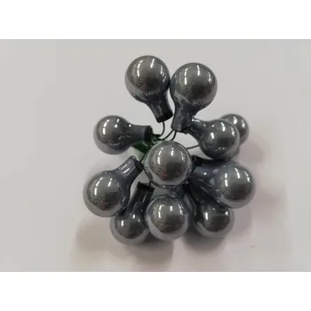 Vánoční dekorace Vánoční kouličky svazek 12 ks - modrá lesklá