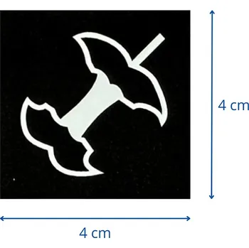 Odpadkový koš Caimi Brevetti SADA 6 x 9 ks samolepek na odpadkový koš pro tříděný odpad, 4 x 4 cm