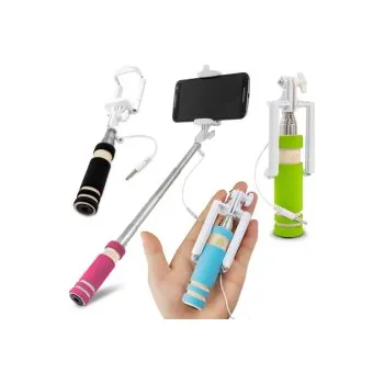 Selfie tyč Selfie držák Mini Stick max. 60cm, 3,5mm jack MIX barev