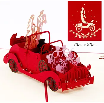 Svatební dekorace 3D přání (Auto)