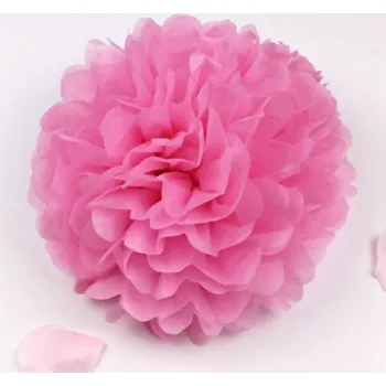 Svatební dekorace Dekorační závěsný pom pom (růžový) 30 cm