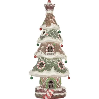 Vánoční stromek Dekorace perníkový stromek Gingerbread Tree LED - 15*12*36 cm / 3*AAA